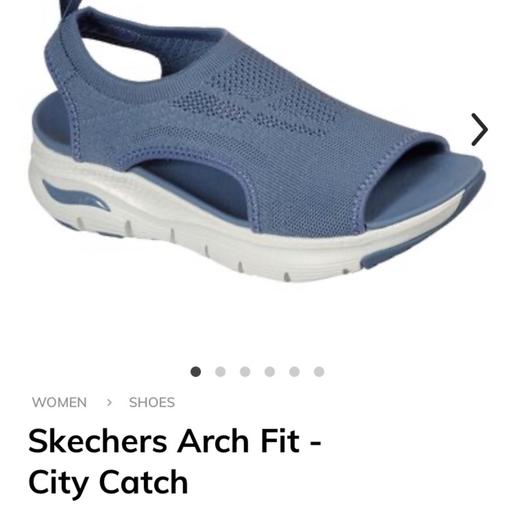 New Skechers arch fit city catch comfort sandals go walk shoes 6 6.5